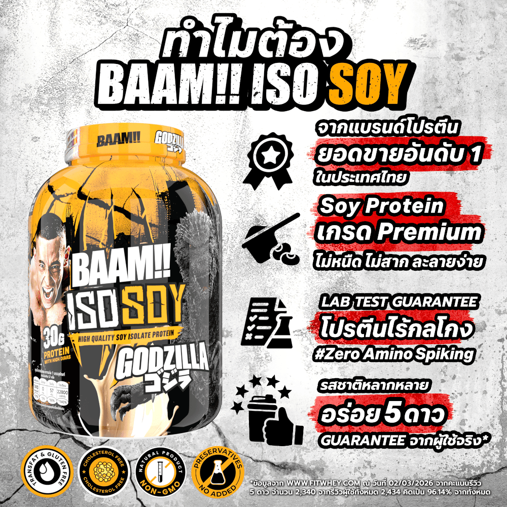 โปรตีนถั่วเหลือง BAAM ISO - SOY - 5 LB THAI TEA_3