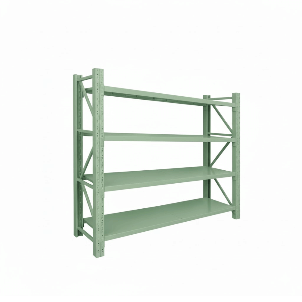 ชั้นวางของโล่ง 4 ชั้น ELIFE 200X200X40 ซม. สีเขียว_0
