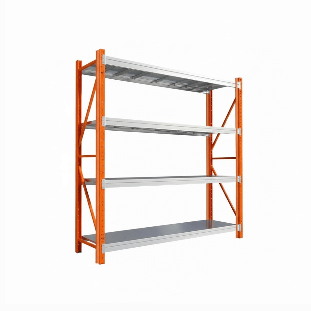 ชั้นวางของโล่ง 4 ชั้น ELIFE 200X200X40 ซม. สีส้ม/เทา_0