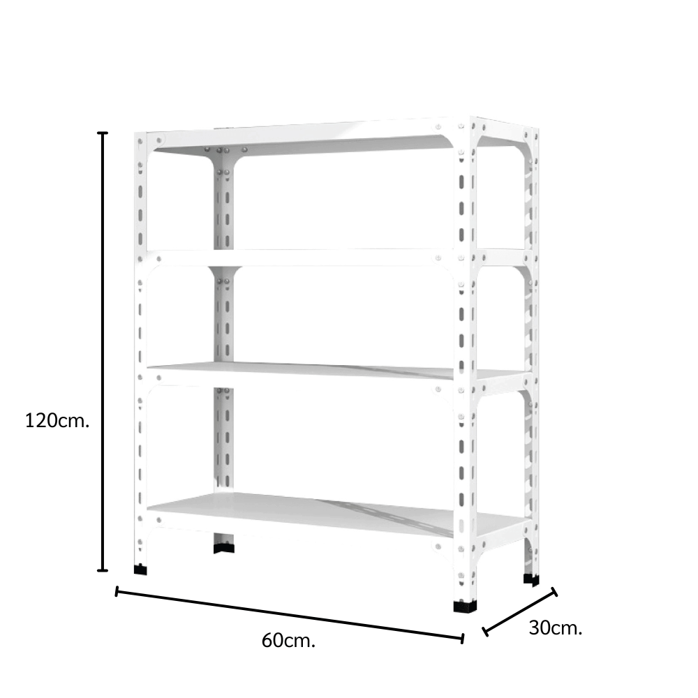 ชั้นวางของโล่ง 4 ชั้น ELIFE 120X60X30 สีขาว_1