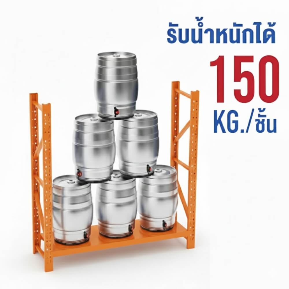 ชั้นวางของโล่ง 4 ชั้น ELIFE 200X200X40 ซม. สีส้ม/เทา_2