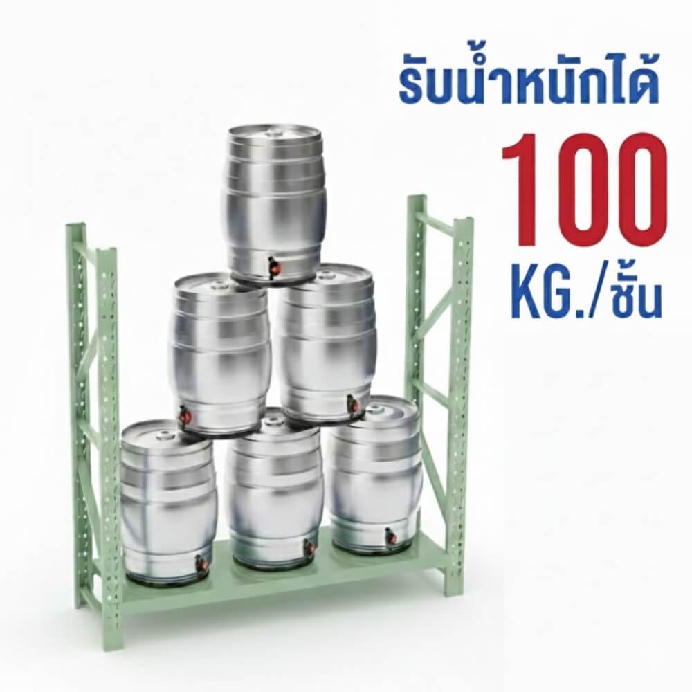 ชั้นวางของโล่ง 4 ชั้น ELIFE 180X180X40 ซม. สีเขียว_2