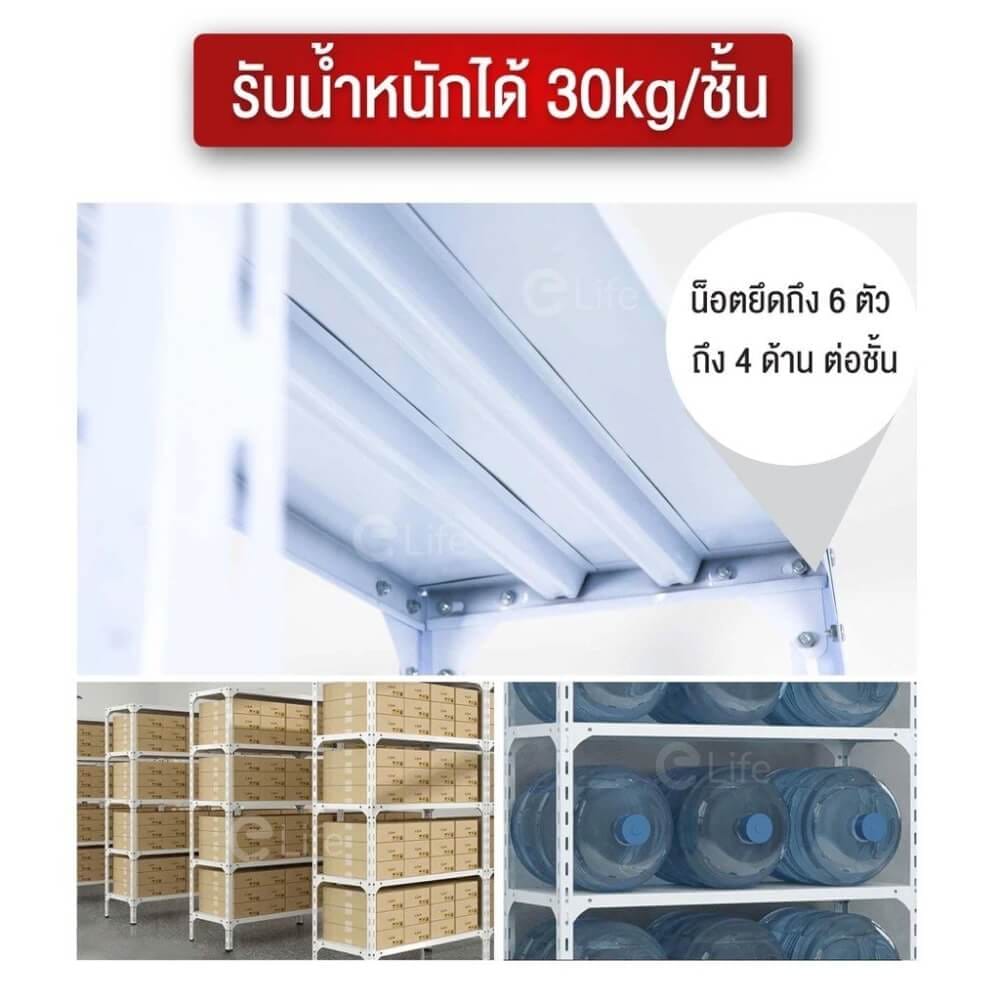 ชั้นวางของโล่ง 5 ชั้น ELIFE 180X80X40 สีดำ_4