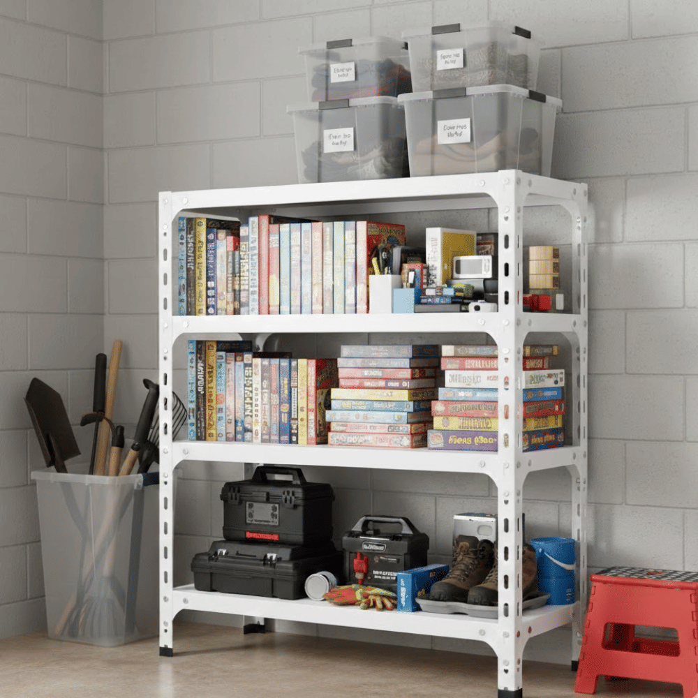 ชั้นวางของโล่ง 4 ชั้น ELIFE 120X60X30 สีขาว