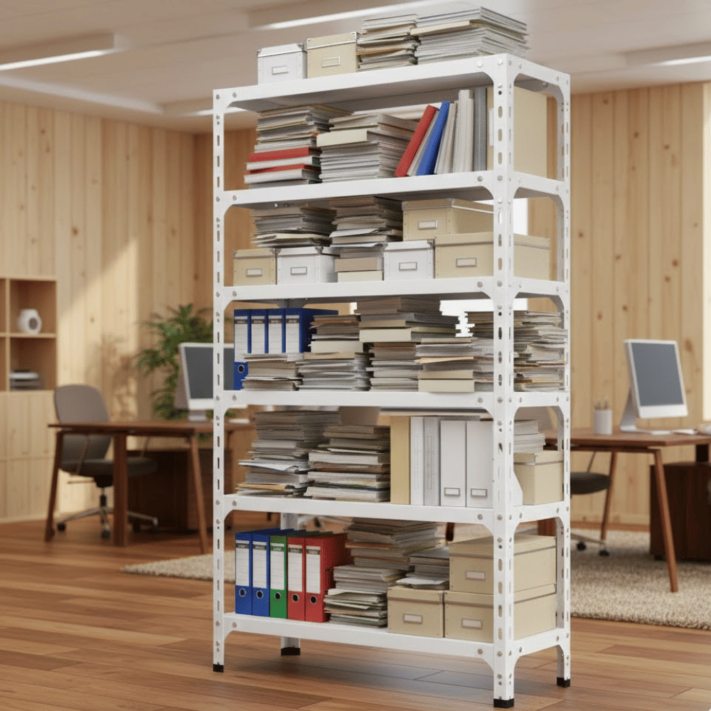 ชั้นวางของโล่ง 6 ชั้น ELIFE 195X100X40 สีขาว