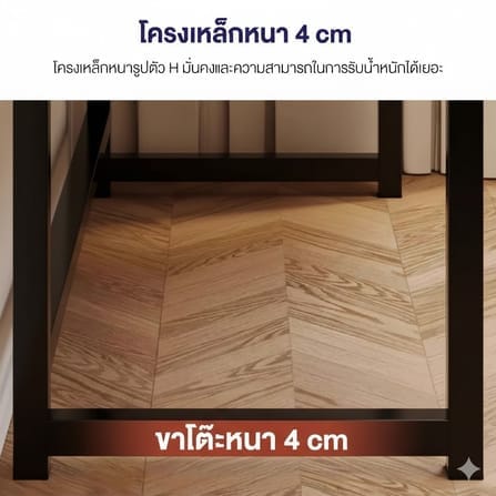 โต๊ะทำงาน ELIFE 100 ซม. สีดำ_2
