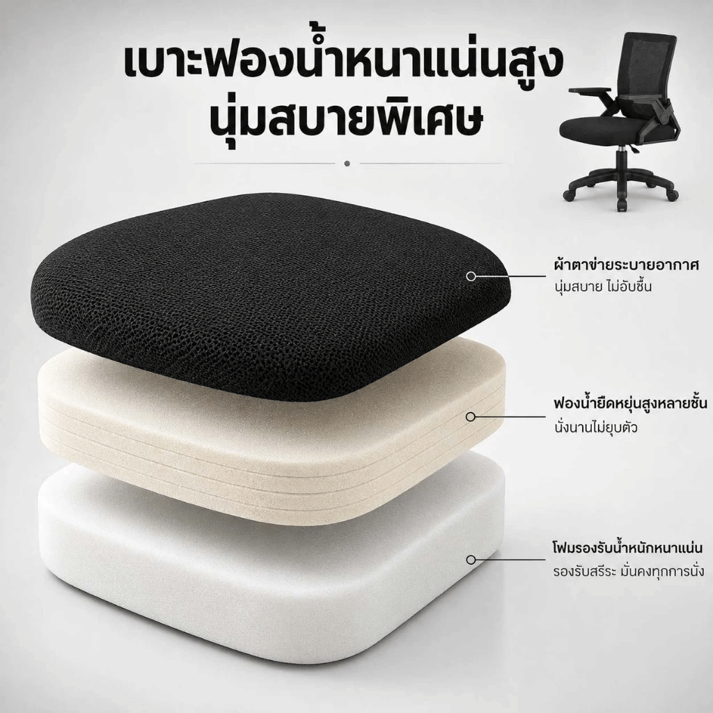 เก้าอี้สำนักงาน ELIFE GC-14 สีขาว_2