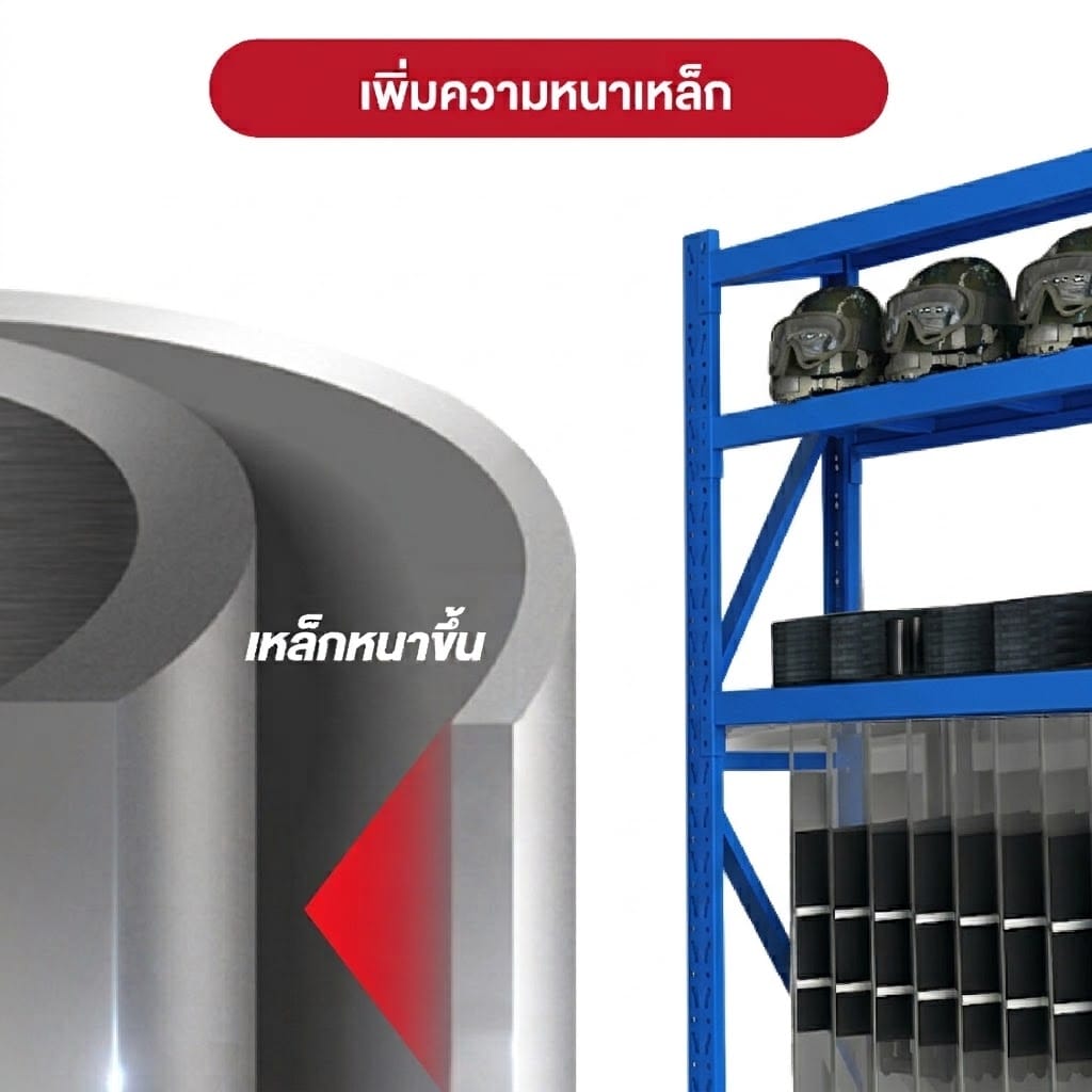 ชั้นวางของโล่ง 4 ชั้น ELIFE 200X200X60 ซม. สีน้ำเงิน หนา_4