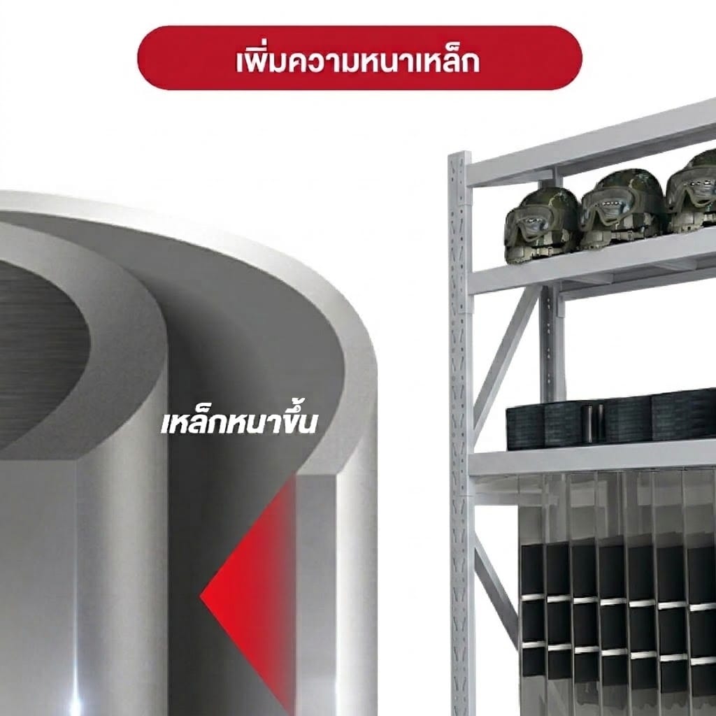 ชั้นวางของโล่ง 4 ชั้น ELIFE 200X200X60 ซม. สีเทา หนา_4
