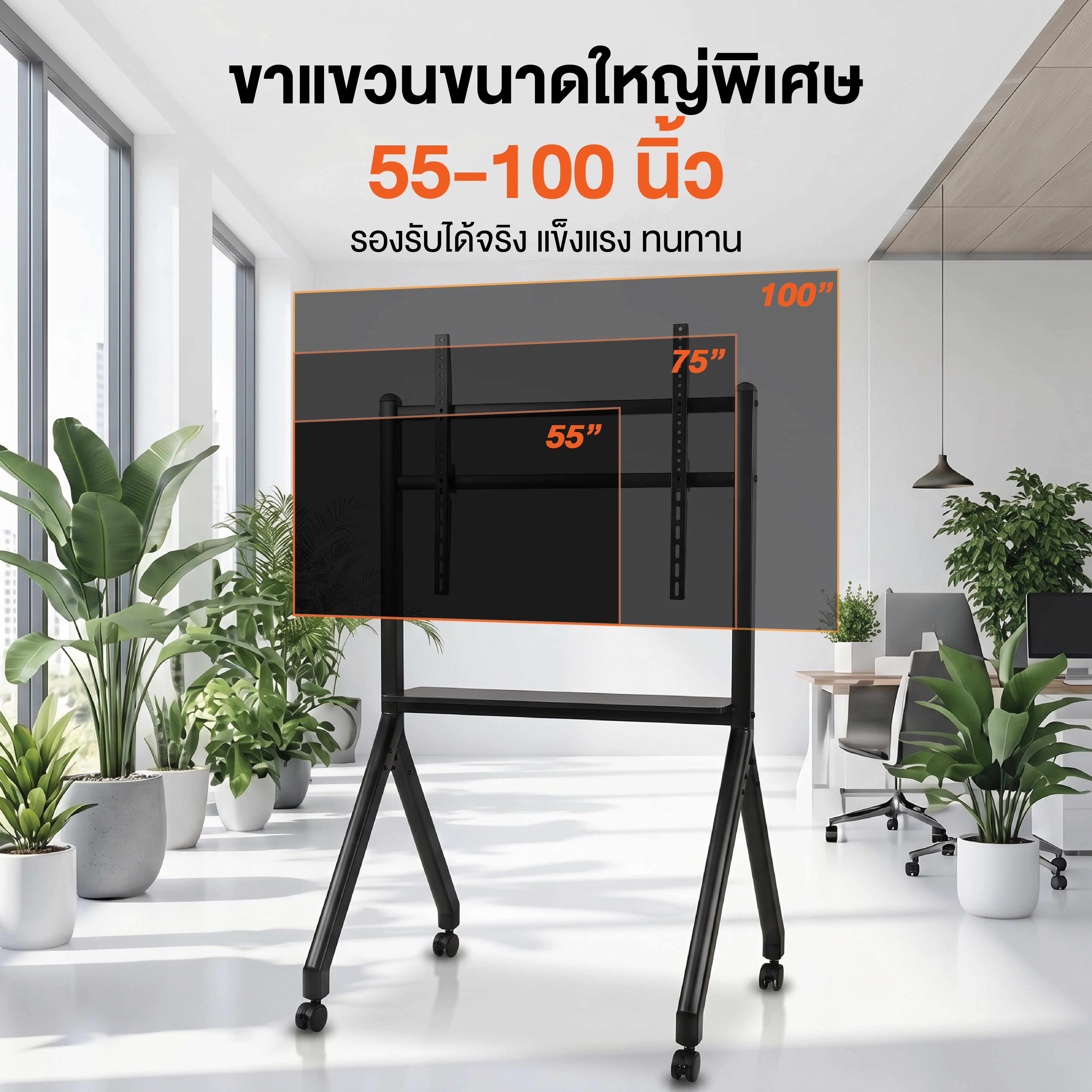 ขาตั้งทีวี ELIFE A10-BK สีดำ_6