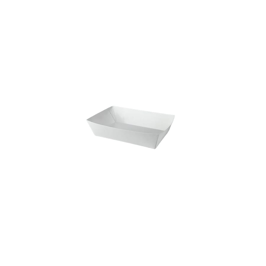 ถาดกระดาษเหลี่ยม เคลือบ PE SCP PACKING ขนาด 8X12X4 ซม. สีขาว (แพ็ก 50 ใบ)_0