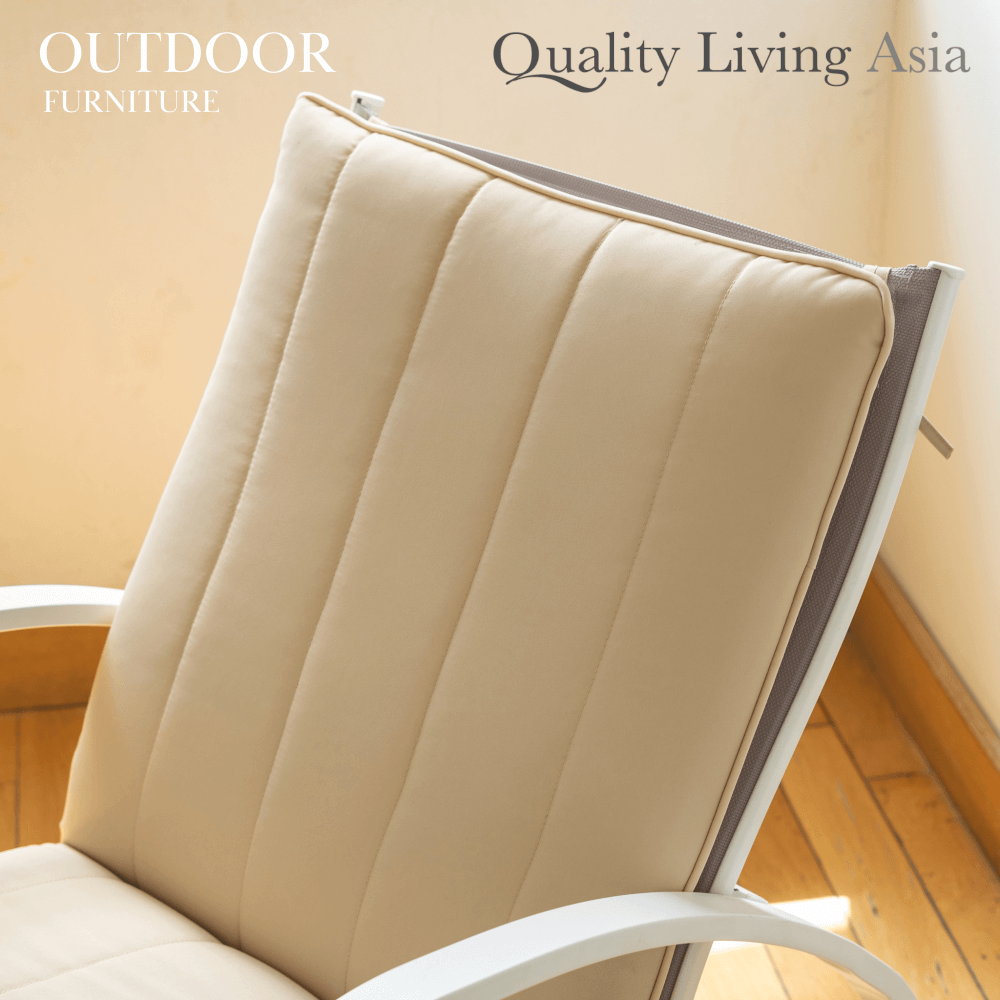เก้าอี้พักผ่อน QUALITY LIVING ASIA สีเบจ