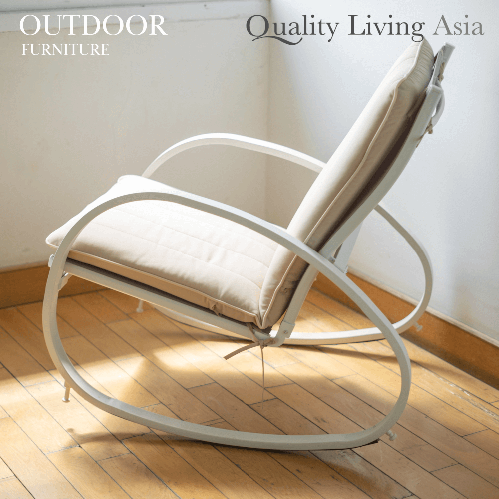 เก้าอี้พักผ่อน QUALITY LIVING ASIA สีเบจ
