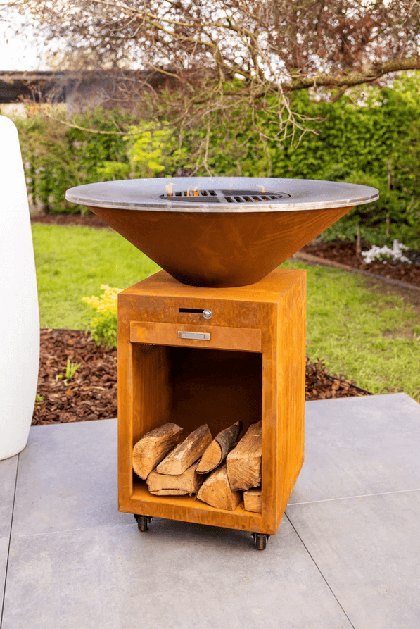 เตาผิงกลางแจ้ง KINGBE BRASERO 100 CM. (CORTEN STYLE)_1
