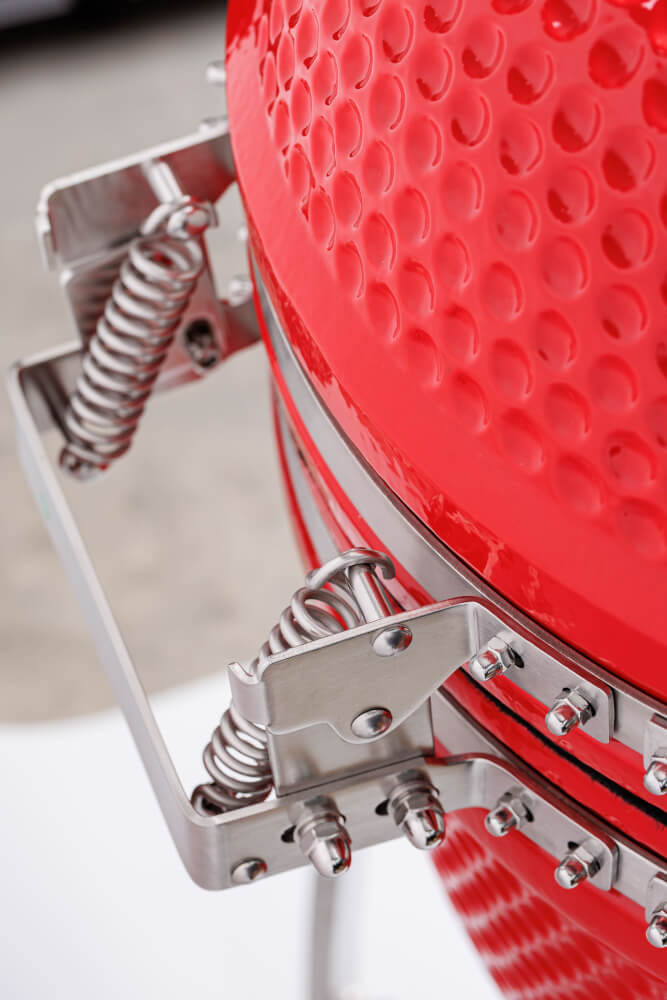 เตาถ่านบาร์บีคิว KINGBE KAMADO 23.5 นิ้ว สีแดง_3