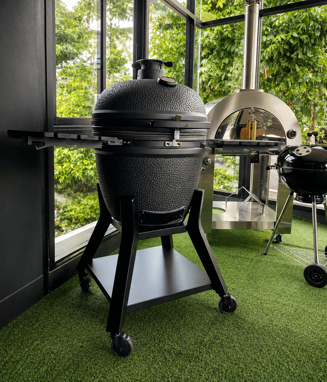 เตาถ่านบาร์บีคิว KINGBE KAMADO 23.5 นิ้ว รุ่น PITMASTER SERIES สีดำ_4