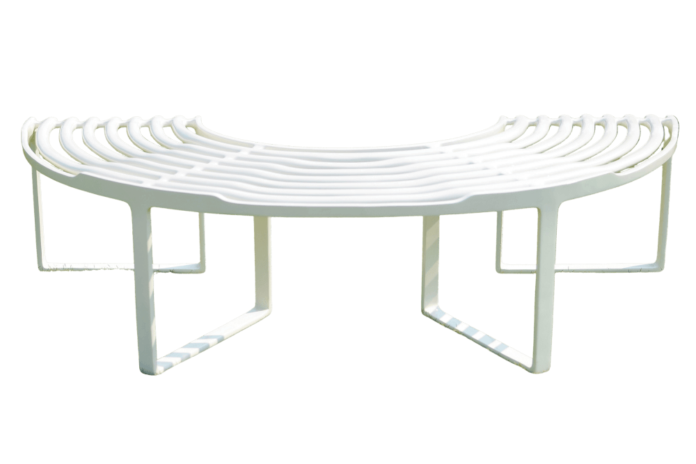 ม้านั่งสนาม INGFAH PATIO & OUTDOOR FURNITURE รุ่น MUSEUM COLLECTION แบบครึ่งวงกลม สีขาวงาช้าง_0