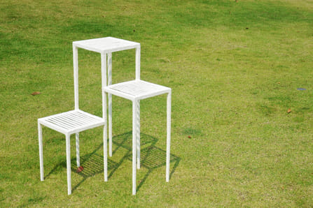 ชั้นวางกระถางชั้นต้นไม้ 3 ชั้น INGFAH PATIO & OUTDOOR FURNITURE รุ่น POTTER COLLECTION สีขาวงาช้าง_4