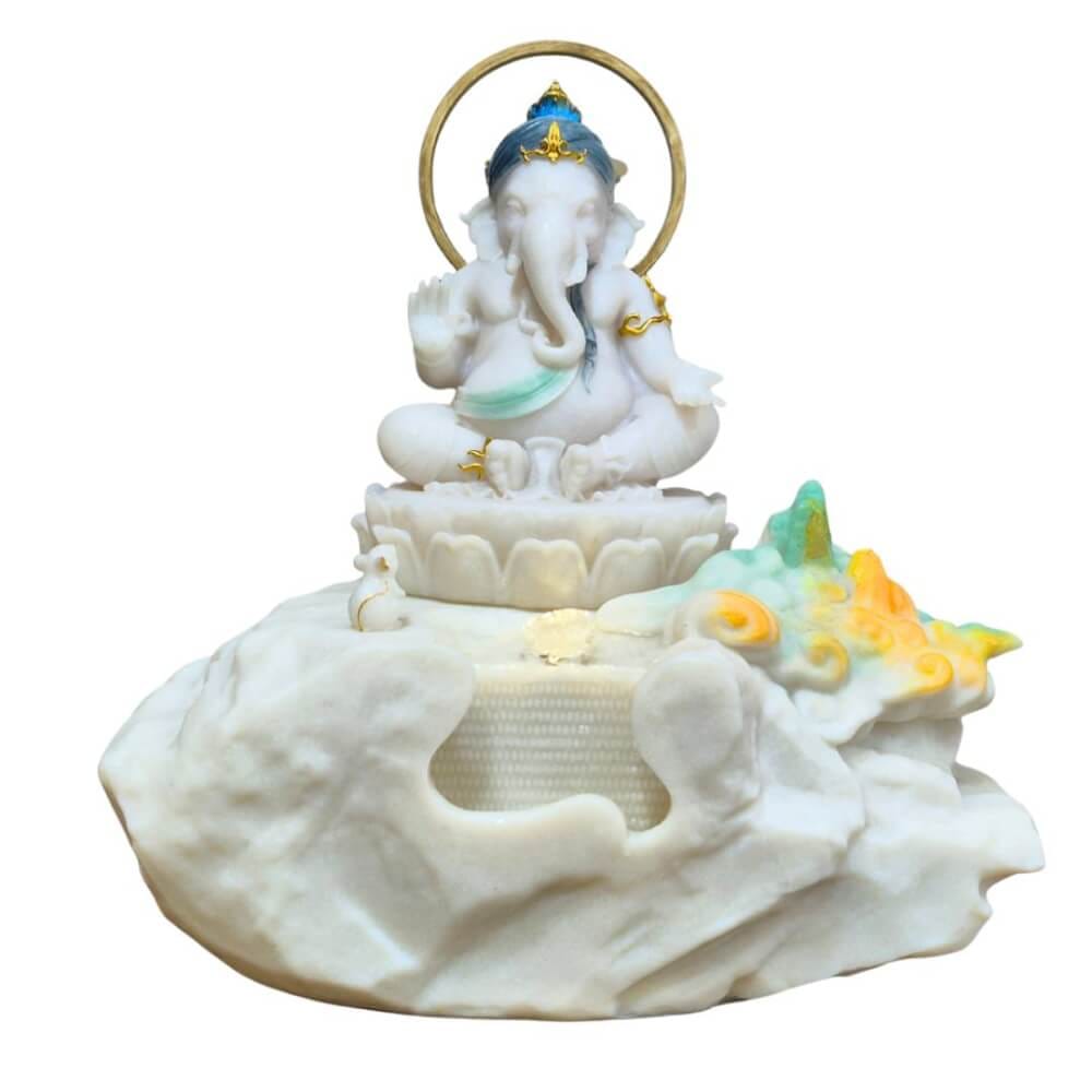 น้ำล้นตั้งโต๊ะ EAKGIFT รุ่นPM002W สไตล์โมเดิร์น น้ำพุพระพิฆเนศเสริมฮวงจุ้ย_8