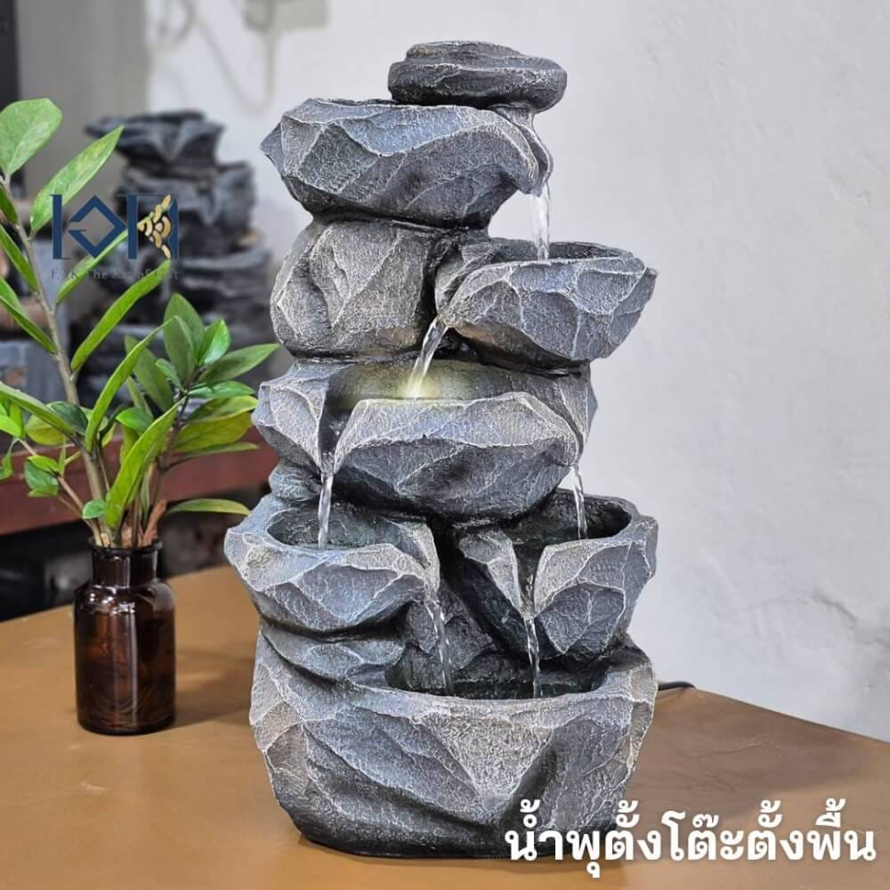 น้ำพุตั้งพื้น EAKGIFT รุ่น1220809L ขนาดกลาง สไตล์ธรรมชาติเสริมฮวงจุ้ย