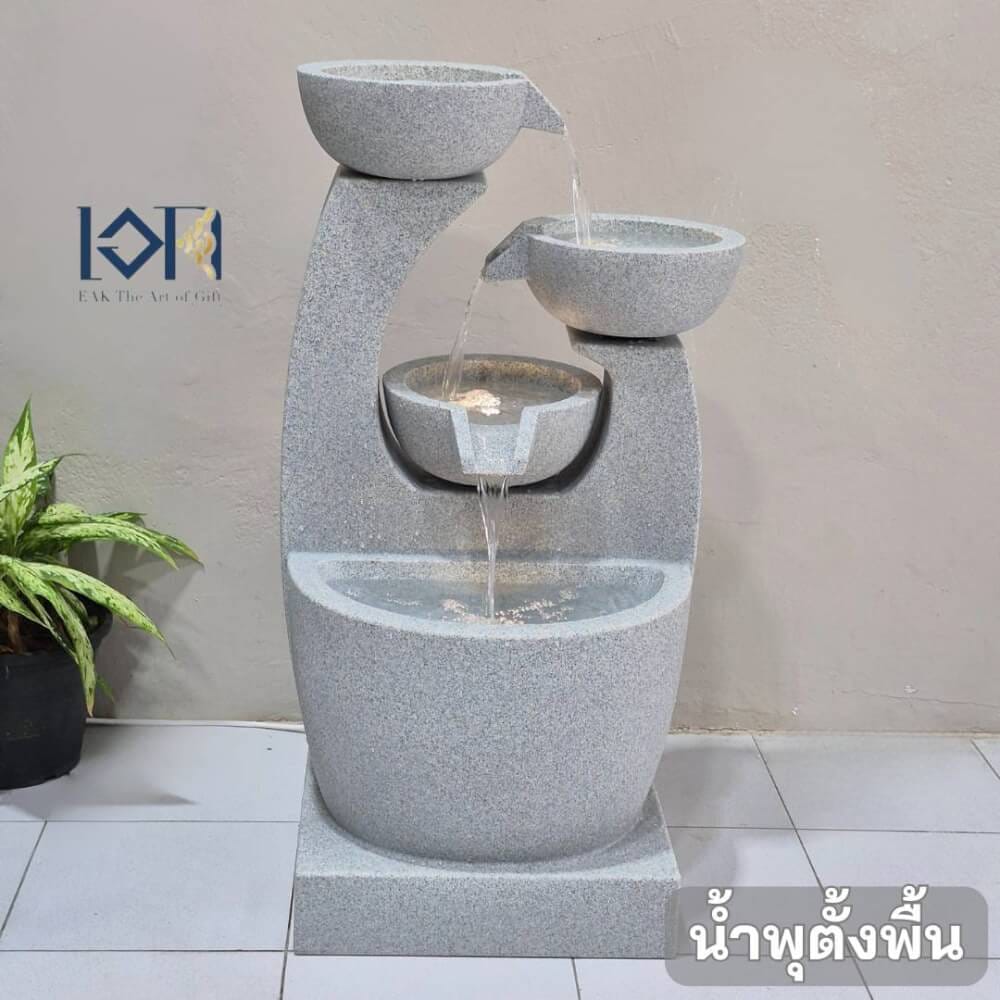 น้ำพุตั้งพื้นแต่งบ้าน EAKGIFT รุ่นGRANILITE MZ16275JA ขนาดใหญ่วางหน้าบ้านจัดสวน