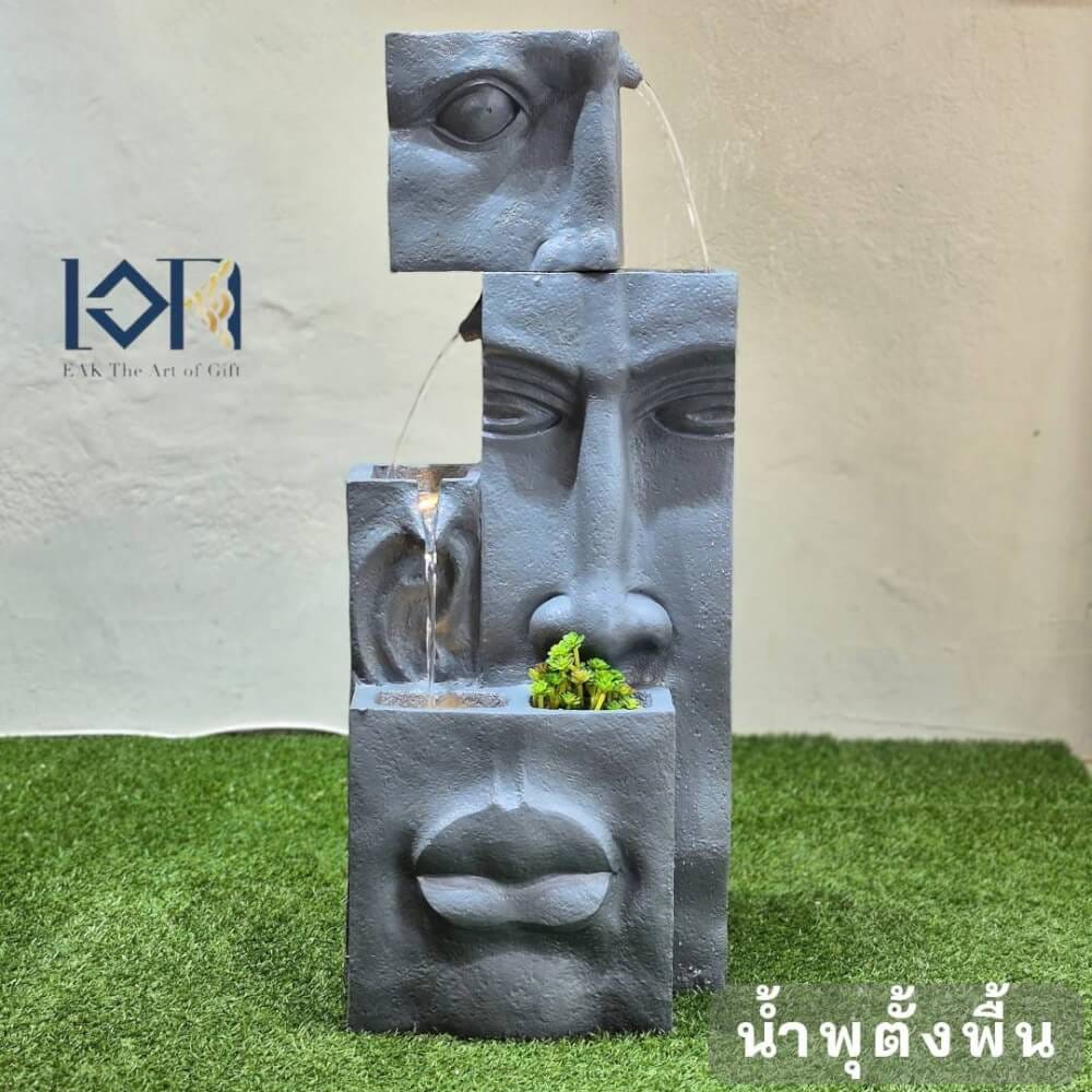 น้ำพุตั้งพื้นตกแต่งบ้าน EAKGIFT รุ่นFF2038 สไตล์อาร์ตโมเดิร์น เสริมฮวงจุ้ย