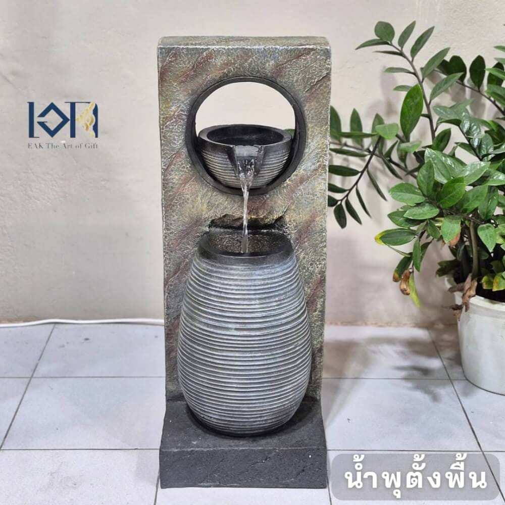 น้ำพุตั้งพื้นเสริมฮวงจุ้ย EAKGIFT รุ่น23015 สไตล์คลาสสิก
