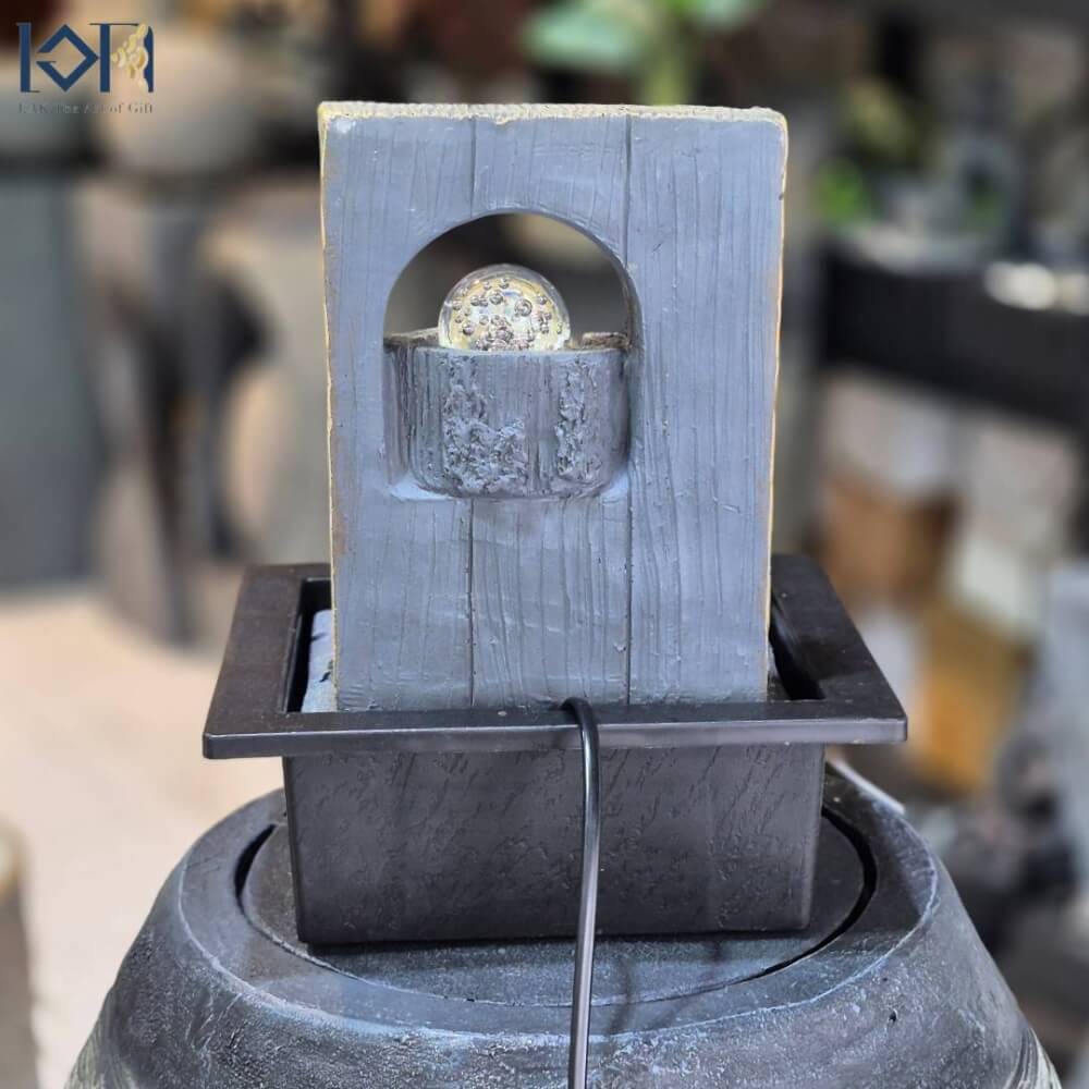 น้ำพุตั้งโต๊ะฮวงจุ้ย EAKGIFT รุ่น7228657L สไตล์ธรรมชาติขนาดตั้งโต๊ะทำงาน ตกแต่งบ้าน
