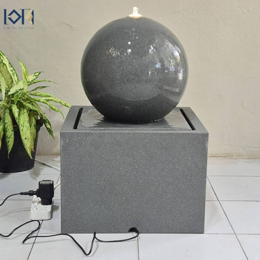 น้ำพุล้นตั้งพื้นเสริมฮวงจุ้ย EAKGIFT รุ่นGRANILITE MZ16166JB สไตล์โมเดิร์น