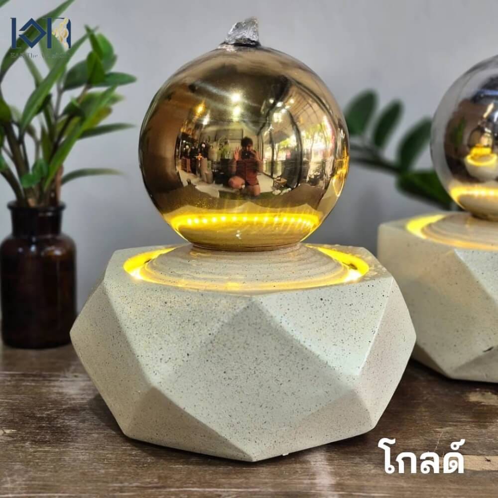 น้ำพุล้นตั้งโต๊ะ EAKGIFT รุ่น8316AG โมเดิร์นทันสมัยสวยหรูเสริมฮวงจุ้ย