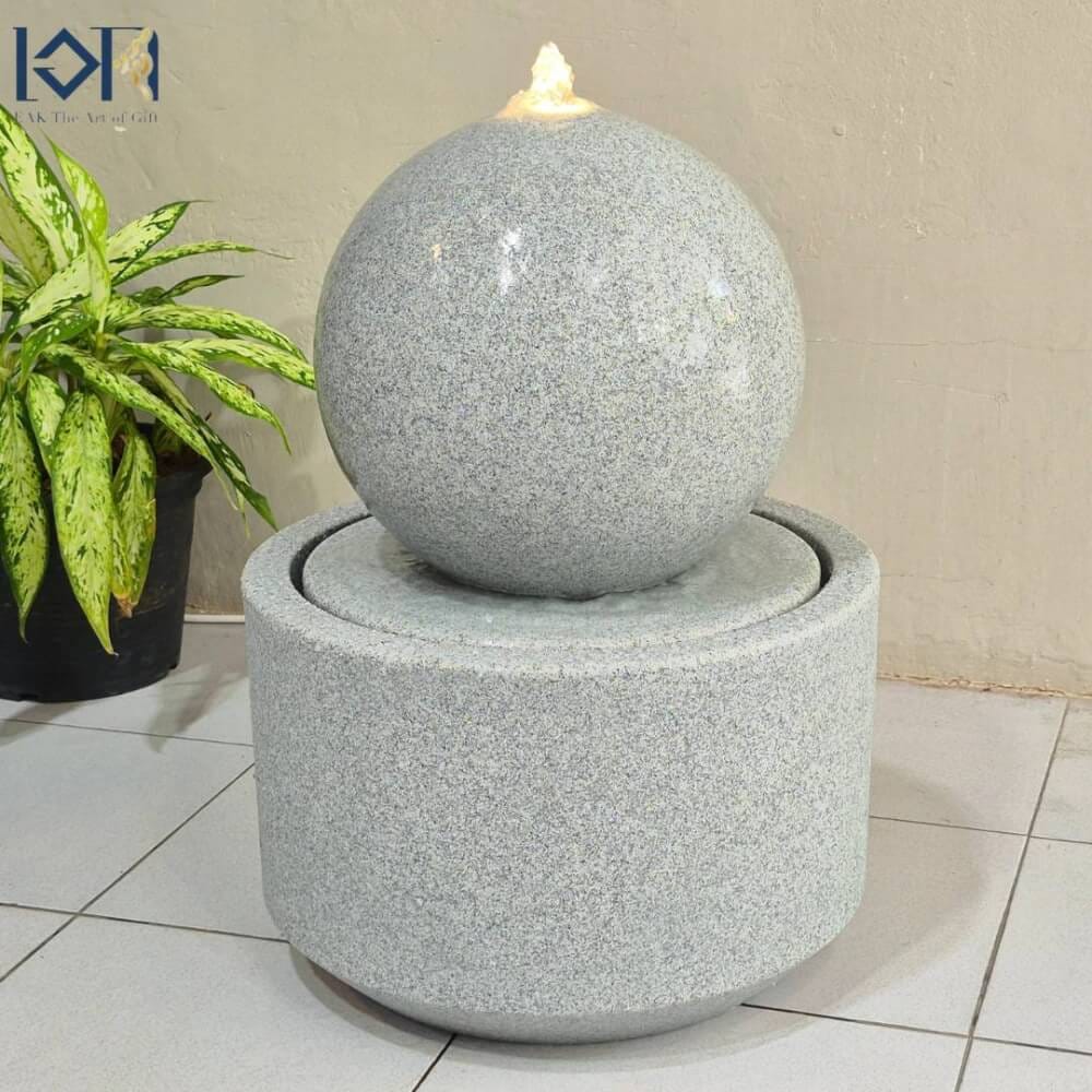 น้ำพุล้นตั้งพื้น EAKGIFT รุ่นGRANILITE MZ16126JB ดีไซน์ทันสมัยงานสวยหรูคล้ายหิน