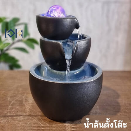 น้ำพุตั้งโต๊ะเสริมฮวงจุ้ย EAKGIFT รุ่น2108-1 สไตล์โมเดิร์นวัสดุเซรามิกงานสวยหรู_1