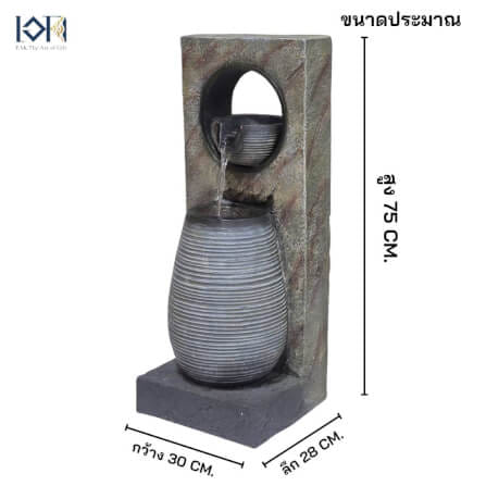 น้ำพุตั้งพื้นเสริมฮวงจุ้ย EAKGIFT รุ่น23015 สไตล์คลาสสิก_2