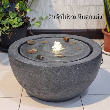 น้ำพุล้นตั้งพื้น EAKGIFT รุ่น2208สีเทาเข้ม สไตล์โมเดิร์นเสริมฮวงจุ้ย_3