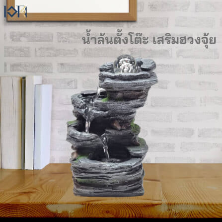 น้ำพุตั้งโต๊ะ EAKGIFT รุ่น 21038 สไตล์คลาสสิกมีลูกแก้วหมุนเสริมฮวงจุ้ย_4