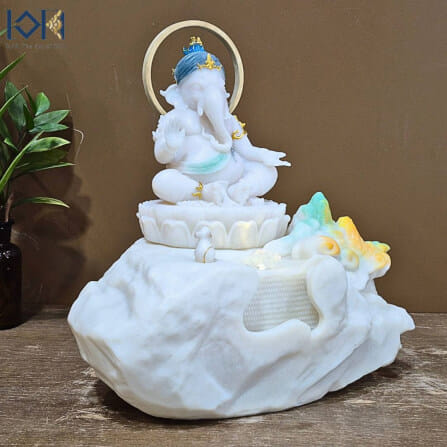น้ำล้นตั้งโต๊ะ EAKGIFT รุ่นPM002W สไตล์โมเดิร์น น้ำพุพระพิฆเนศเสริมฮวงจุ้ย_5