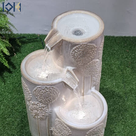 น้ำพุตั้งพื้นเสริมฮวงจุ้ย EAKGIFT รุ่นMZ159518A สไตล์โมเดิร์น วัสดุเซรามิก สีขาวงาช้าง_7
