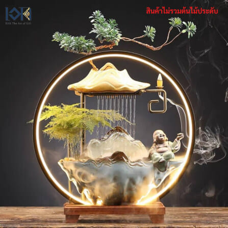 น้ำพุตั้งโต๊ะเสริมฮวงจุ้ย EAKGIFT รุ่นA000235 สไตล์โมเดิร์นทันสมัยวัสดุเซรามิกงานสวยหรู_9