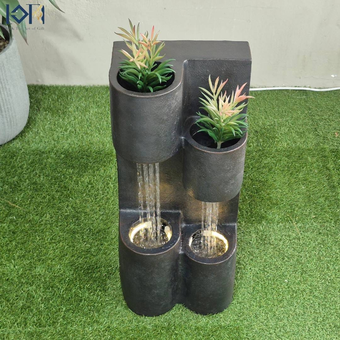 น้ำพุตั้งพื้น EAKGIFT รุ่นRJ2503222 บ่อน้ำตกจำลองวางหน้าบ้านจัดสวน เสริมฮวงจุ้ย_6