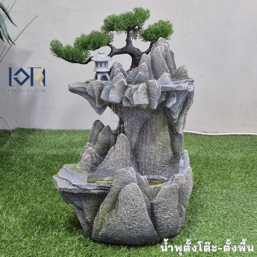 น้ำพุตั้งโต๊ะตั้งพื้น EAKGIFT รุ่น1260202L-3 น้ำล้นเสริมฮวงจุ้ย ตกแต่งบ้านจัดสวน จัดวางตามุมต่างๆ_7