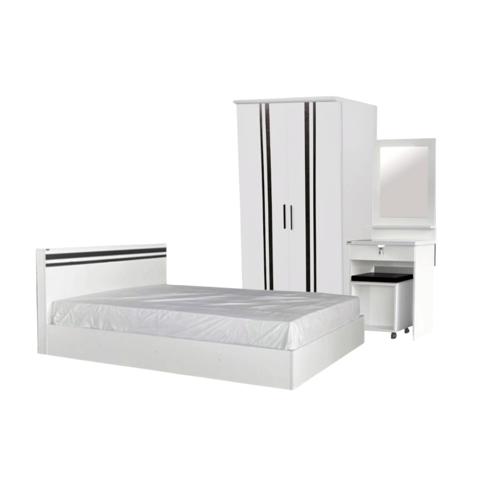 ชุดห้องนอน 5 ฟุต WISDOM DESIGN FURNITURE รุ่น ECO สี ขาว_0