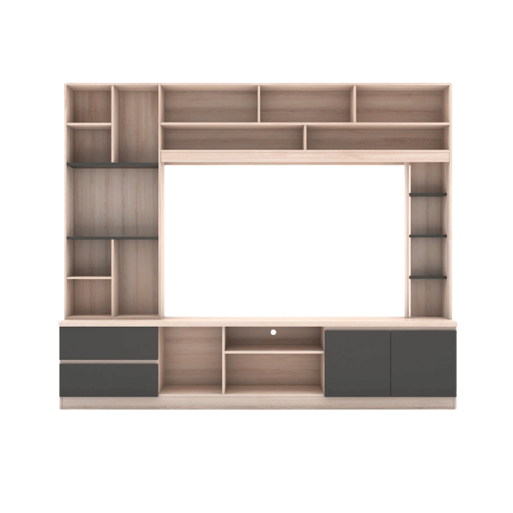 ตู้วางทีวี WISDOM DESIGN FURNITURE รุ่น HT-243A 240 ซม. สีโซลิค/กราไฟท์