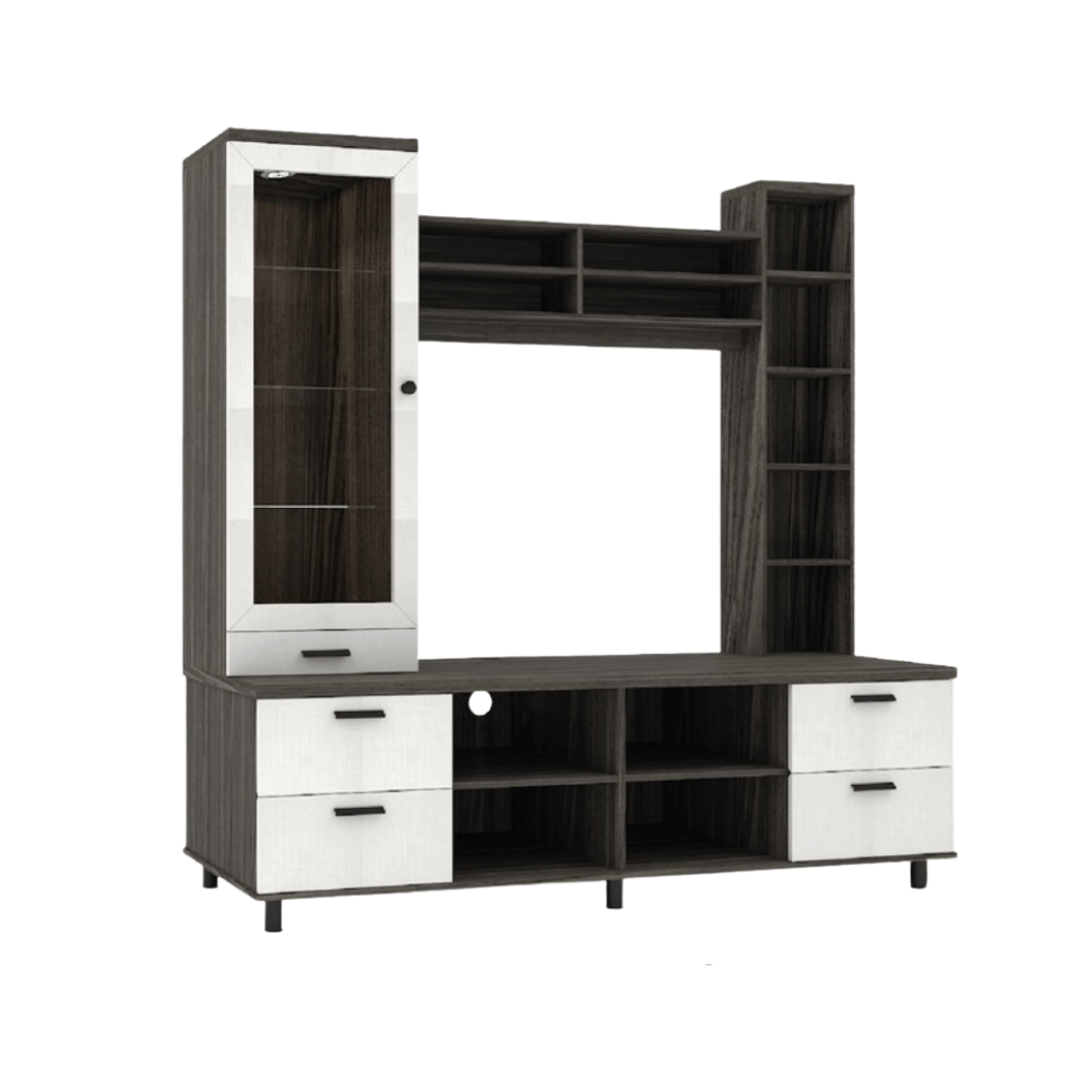 ตู้วางทีวี WISDOM DESIGN FURNITURE รุ่น HT-006 180 ซม. สีไลท์เวงเก้/แฟบริค