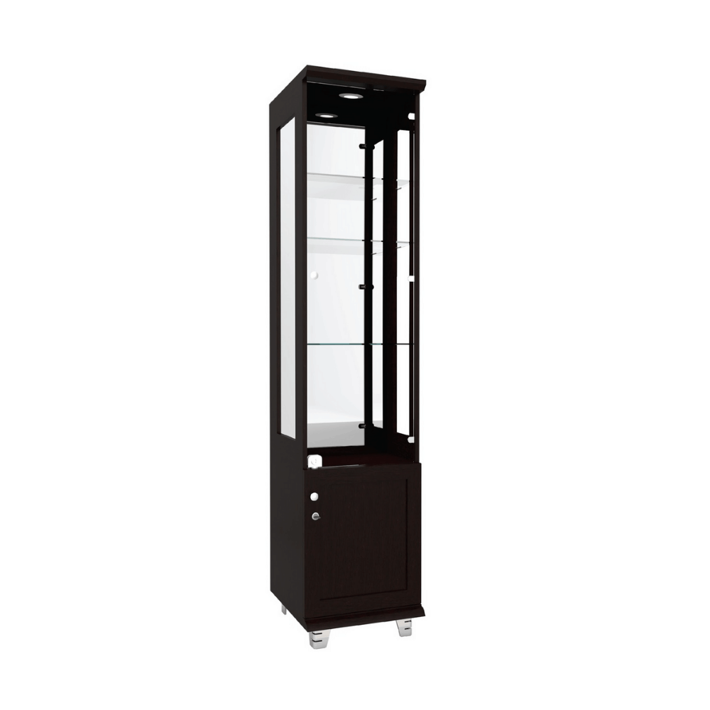 ตู้โชว์กระจก WISDOM DESIGN FURNITURE รุ่น CB-003 40 ซม. สีโอ๊ค