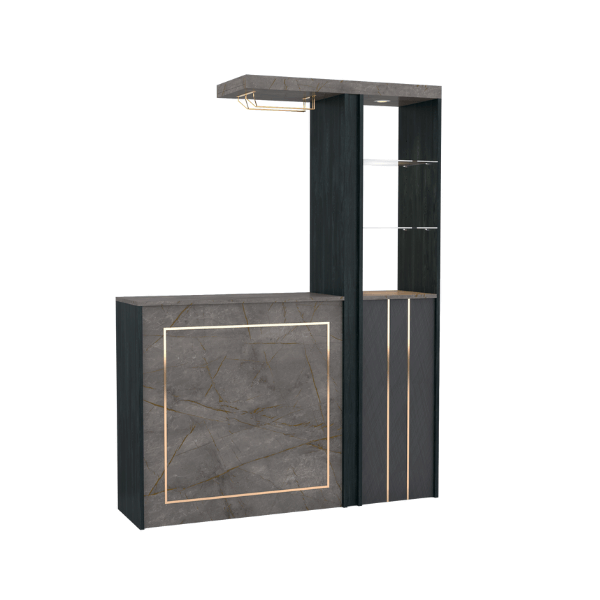 เคาน์เตอร์บาร์ WISDOM DESIGN FURNITURE GI-1 150 ซม. สีแอชเกรย์/บราวน์มาร์เบิ้ล_0