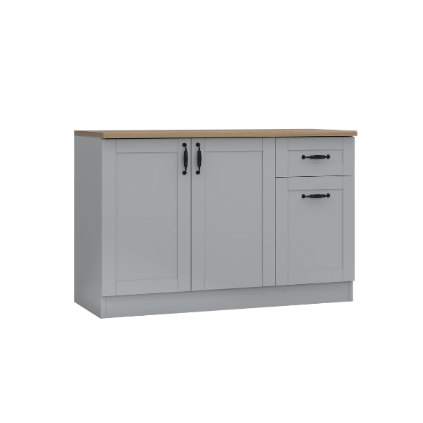ตู้ตั้งพื้น ท็อปเรียบ WISDOM DESIGN FURNITURE KT-121C 120 ซม. สีฟ็อก/โรม่า