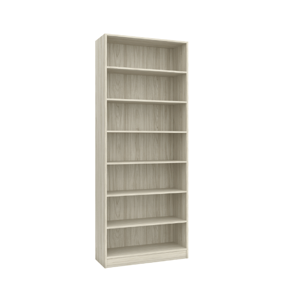 ชั้นวางของทึบ 7 ชั้น WISDOM DESIGN FURNITURE รุ่น BK-81A 80 ซม. สีไวท์โอ๊ค_0
