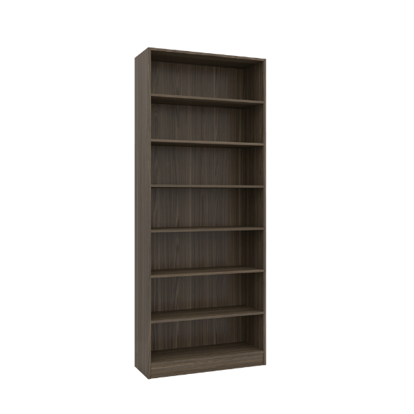 ชั้นวางของทึบ 7 ชั้น WISDOM DESIGN FURNITURE รุ่น BK-81A 80 ซม. สีมอคค่า_0