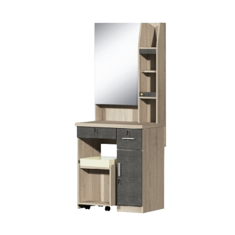 โต๊ะเครื่องแป้ง WISDOM DESIGN FURNITURE รุ่น DT720A 70 ซม. สีโซลิค/กราไฟท์_0