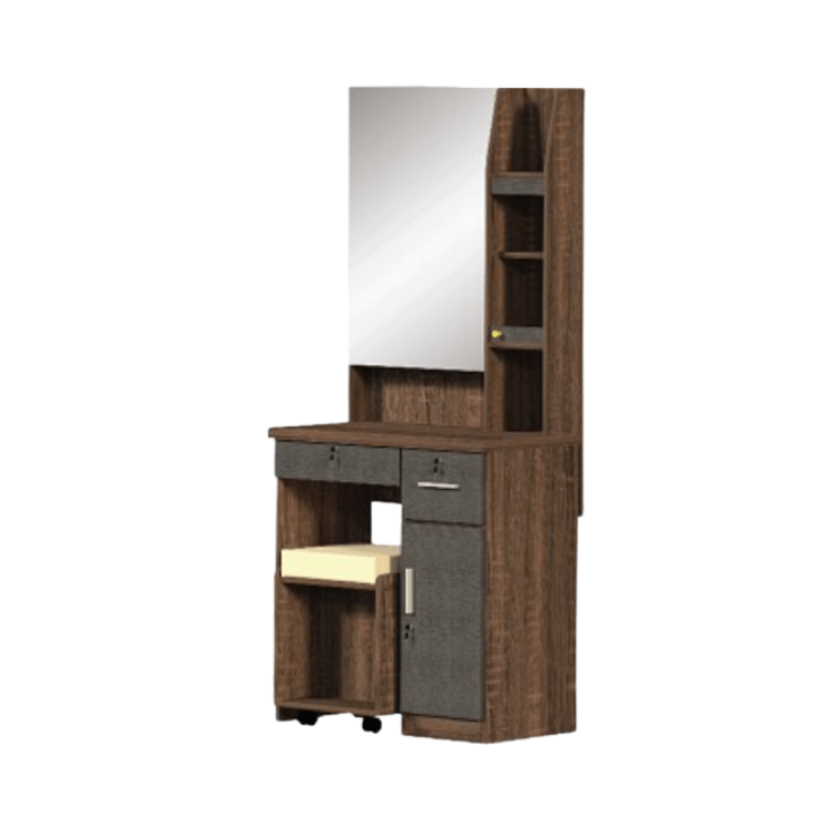 โต๊ะเครื่องแป้ง WISDOM DESIGN FURNITURE รุ่น DT720A 70 ซม. สีวอลนัท/กราไฟท์_0